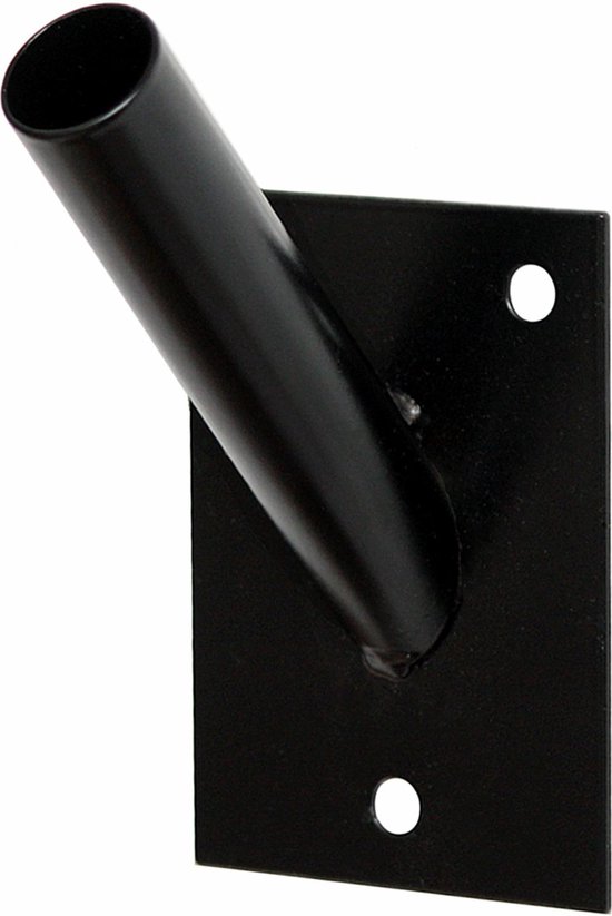 Vlaggenhouder Voor Vlaggenmast – 1-voudig, 22 Mm Binnendiameter, Verzinkt Zilver – Inclusief Grondplaat 105x75 Mm, Voor Dak Of Gevel