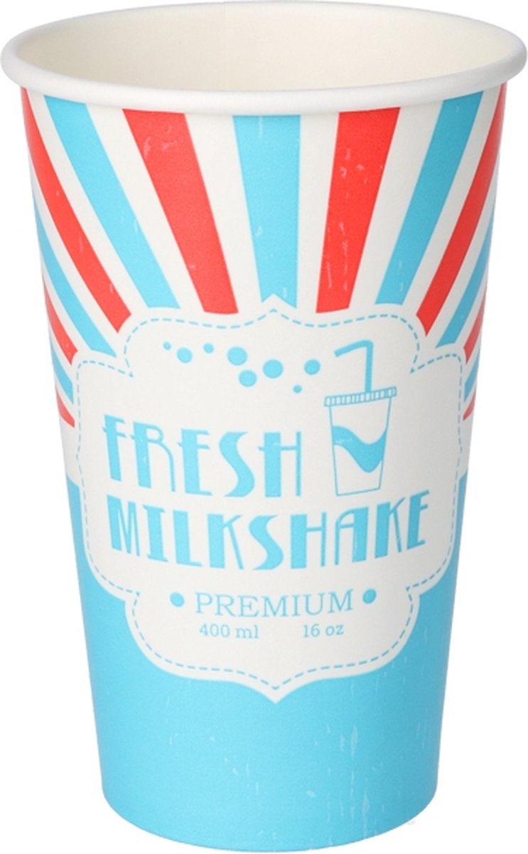 Goedkoopste Milkshakebeker middel 400ml Retro