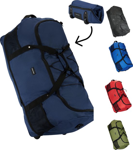 New Rebels Nevada Newark Nacht Blauw 110L Rollable Trolley Weekendtas Waterafstotend