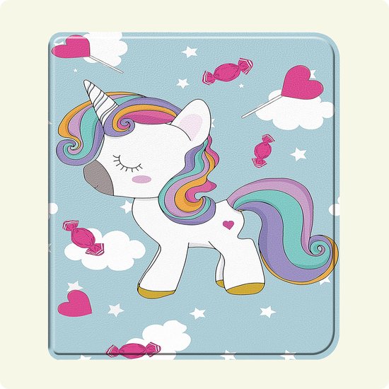 Hoesje Geschikt voor Kobo Libra Colour Hoes Bescherm Hoesje Case Sleep Cover Met Screenprotector - Hoes Geschikt voor Kobo Libra Colour Hoesje - Eenhoorn van Hoesje  — afbeelding 5