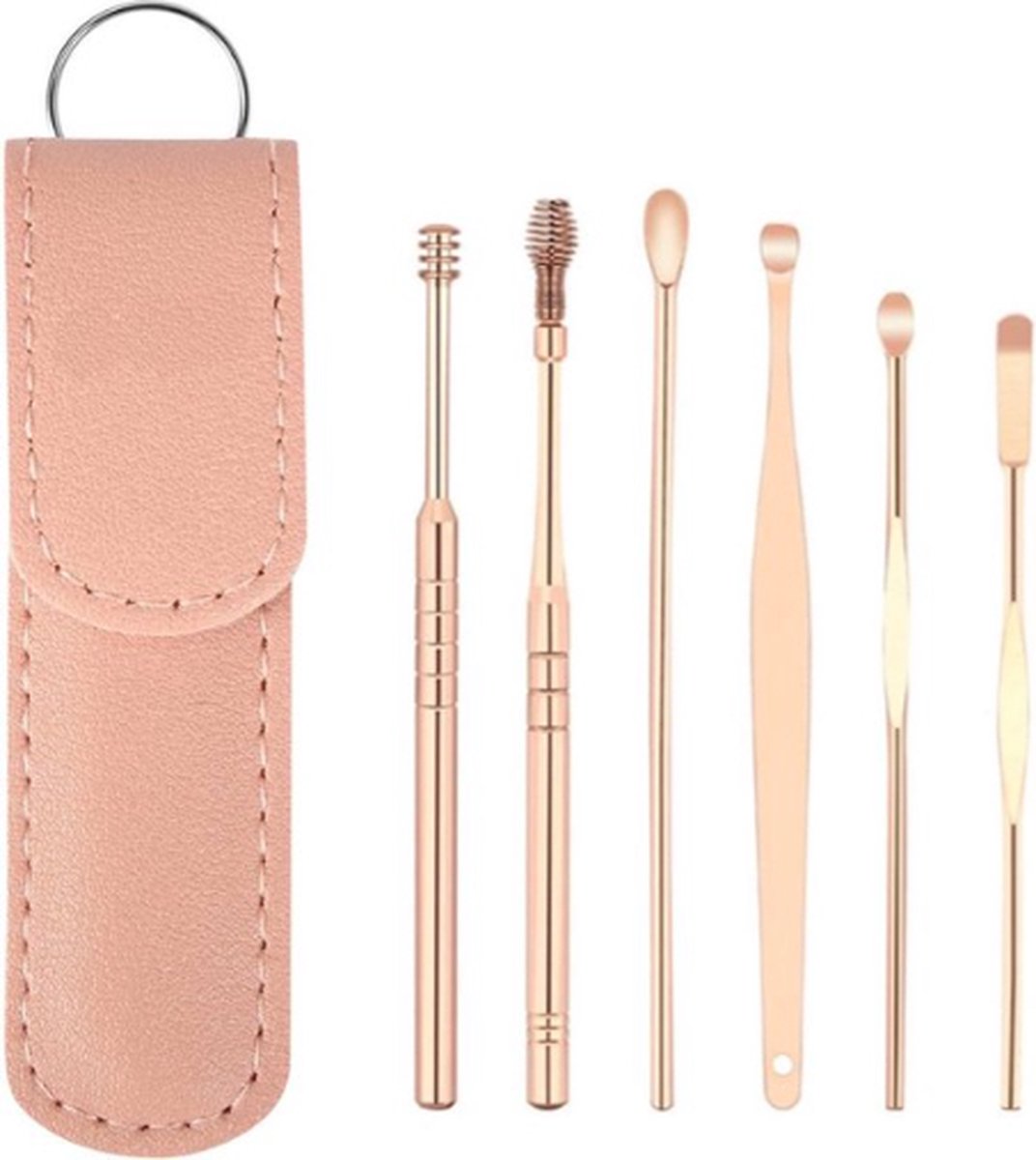 Goedkoopste Knaak Oorsmeer Verwijderaar Set - Oorreiniger - RVS Ear Cleaner - RVS Oorsmeer Verwijderaar - Rose