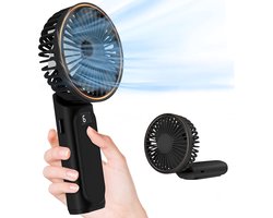 Handventilator met 6 Windstanden en Powerbank functie – Draagbare ventilator – Tafelventilator – Nekventilator – Mini ventilator