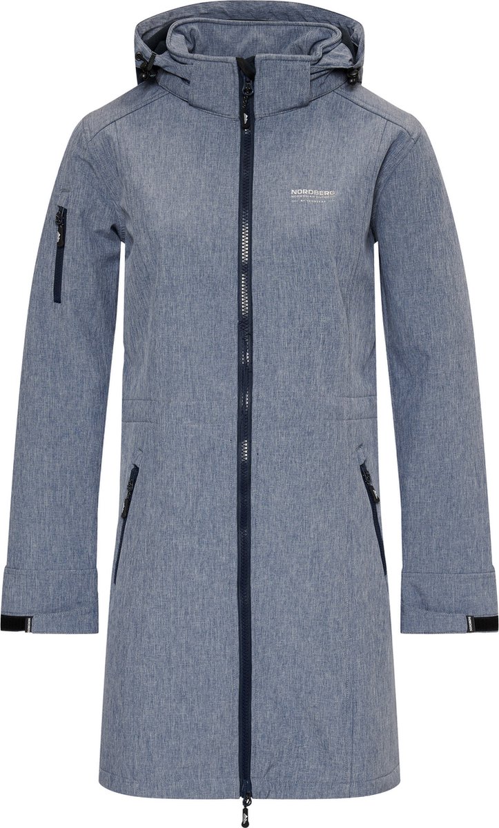 Nordberg Gisella Softshell Outdoor Zomerjas Dames Ocean Melange Blauw