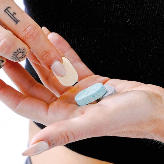 Comprimés de savon mousse Tablettes de savon | 10 pièces | soluble | comprimés effervescents | savon | antibactérien | hygiène