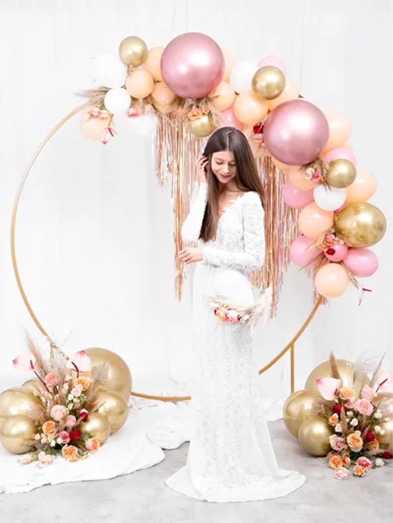 1 x 2 m standaard boog ballonwand foto achtergrond communie bruiloft