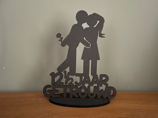 12,5 jaar getrouwd - 12,5 jaar getrouwd versiering - 12,5 jaar getrouwd cadeau - 12,5 jaar huwelijk - Koperen huwelijk - Huwelijkscadeau