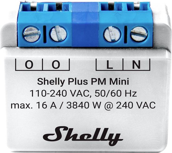 Shelly Plus 1PM - WiFi inbouwschakelaar met stroom meting