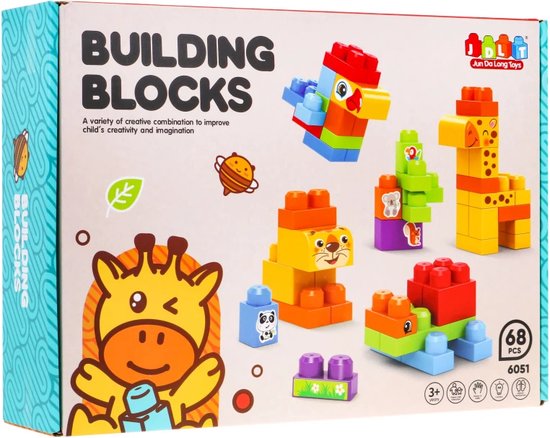 burgkidz Large Building Blocks, 135pcs Classic Large Size Toddler Creative Building Blocks, Compatible Block Building Toys with Reusable Storage