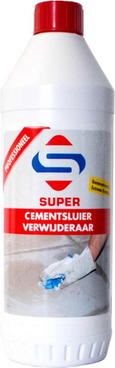 SuperCleaners - Super Cementsluier verwijderaar - voor cementsluier & verhard bouwvuil - 1L