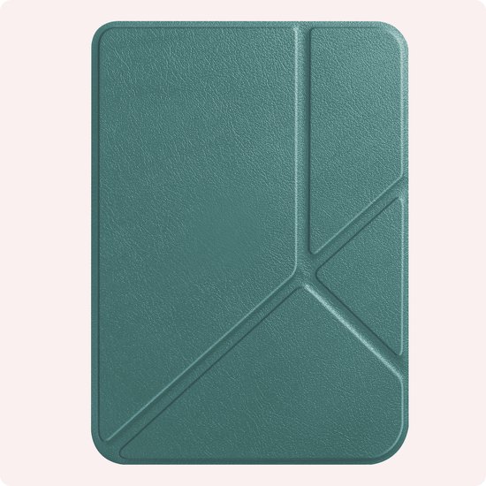 Hoes Geschikt voor Kobo Clara BW Hoesje Bookcase Cover Book Case Hoes Sleepcover Trifold Met Screenprotector - Donkergroen van BW leverancier — afbeelding 5