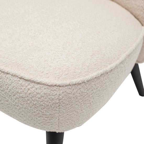 WOOOD Sara Fauteuil - Boucle - Creme - 71x59x70