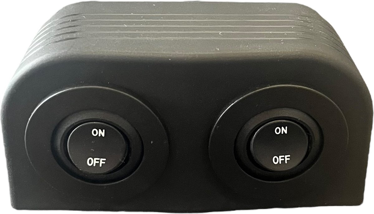 Ripca 12 V opbouwmodule met 2 schakelaars