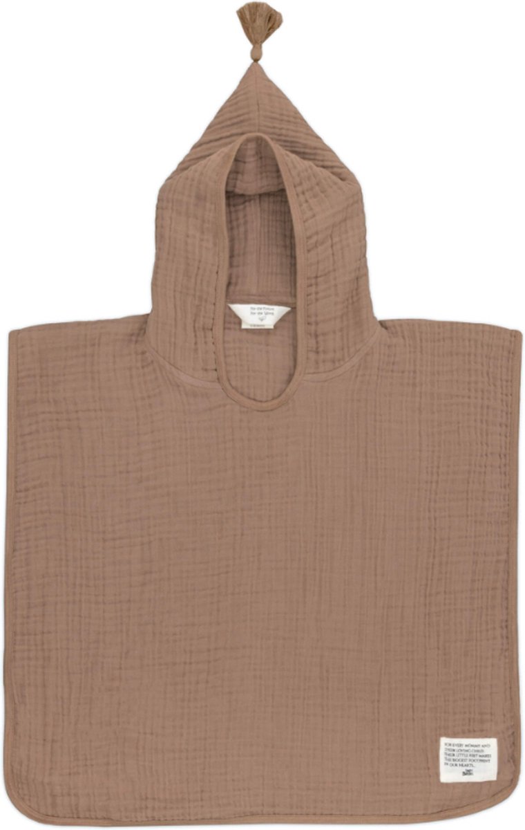 Baby Bello - Badponcho 12-36 maanden - burro/Bruin - Hydrofiel - Capuchon & kwastje