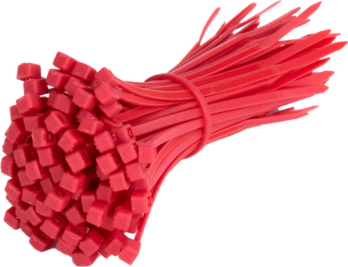 TD47 Kabelbinders 2.5 x 100 mm Rood - Tie wraps - Tyraps