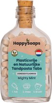 HappySoaps - Tandpasta Tabs - zonder Fluoride - Mighty Mint - 62 tabs