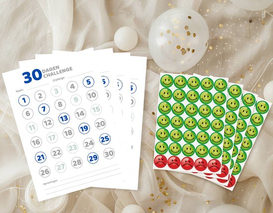 Maandplanner + Stickers - Goede Voornemens - Structuurjunkie - ADHD Hulp - Maandplanner - School Planner - Gezond Leven - Fitness Motivatie - Afvallen - Huiswerk Kalender - Motivatie Kaarten met Stickers - Aftelkalender