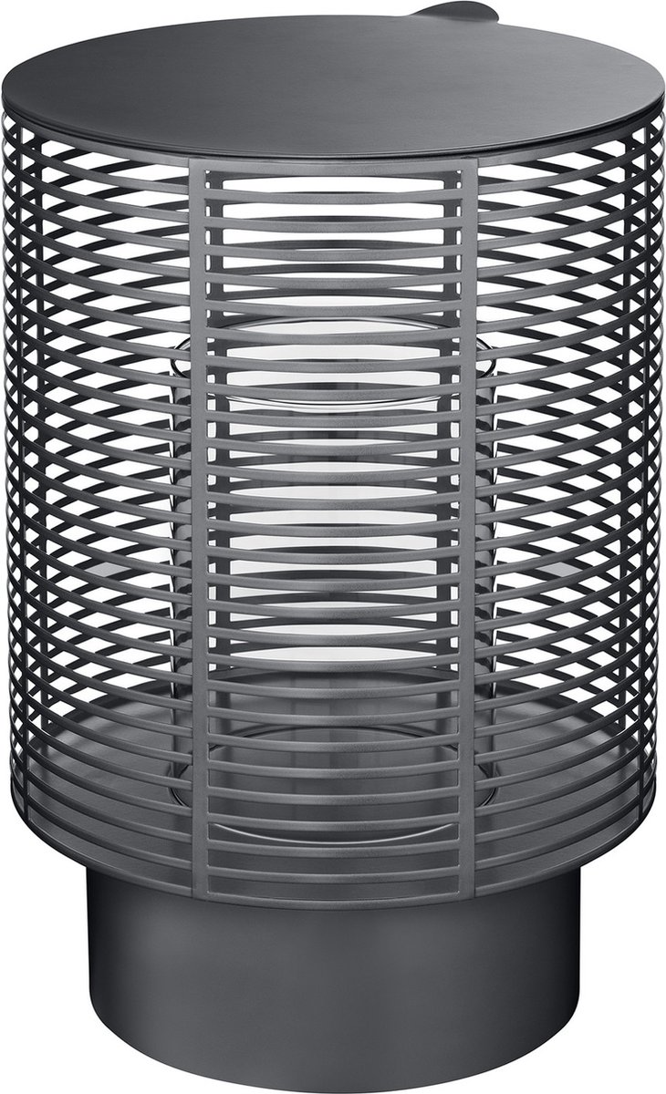 Blomus Olea Windlicht Gunmetal | Donkergrijs | Staal