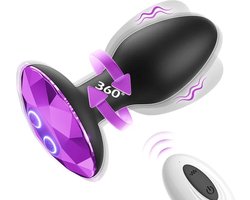 Unieke combo anaaplug - Anale buttplug vibrator - Roterend en vibrerend - 20 verschillende vibratiestanden - Krachtige orgasmes - Prostaat massage stimulatie - Draadloze afstandsbediening - Watervast - USB Oplaadbaar