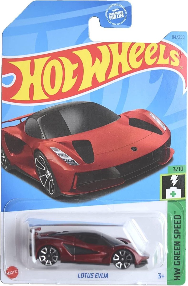 HOT WHEELS LOTUS EVIJA RED 84/250 (1:64) HW GREEN SPEED 3/10