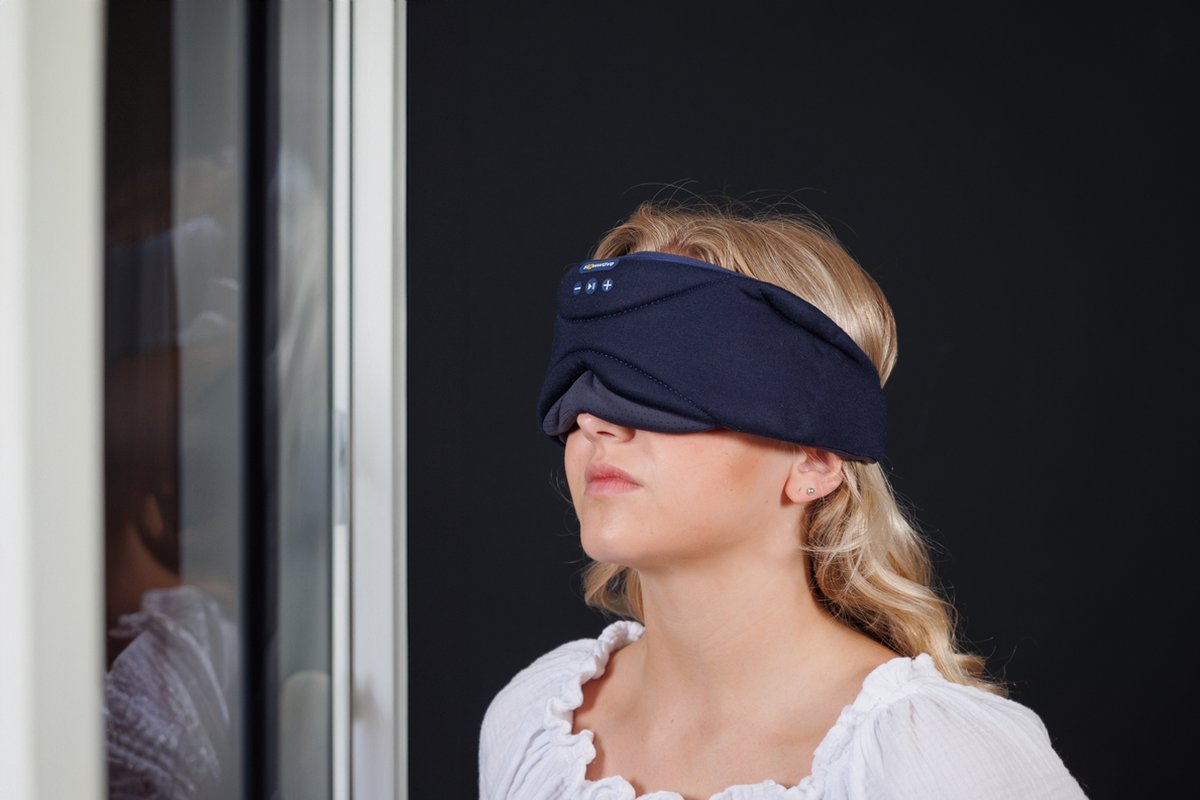 Slowwave Serenity Mask - New generation bluetooth slaapmasker - inclusief White, Pink en Brown Noise - Inclusief Binaural Beats - Met handige timer (onbezorgd in slaap vallen) - Ervaar het beste audio masker - Kleur: blauw — afbeelding 6