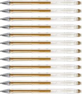 Penac gelpen - Goud - FX-3 - 0.8mm - Metallic Gouden Inkt Balpen - 12 stuks