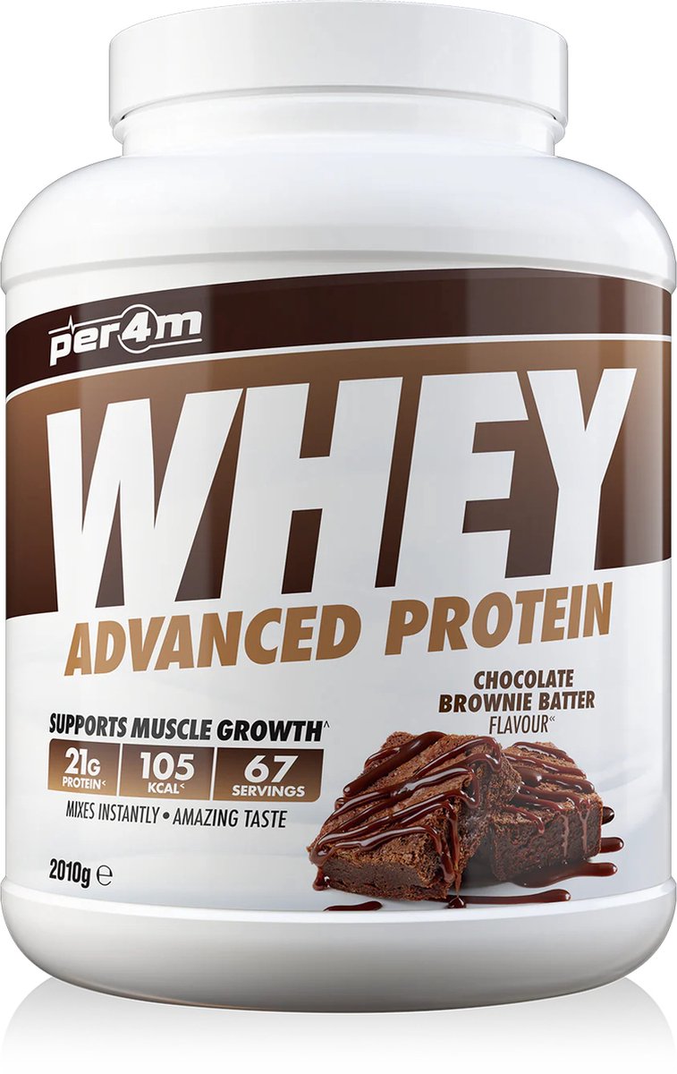 Goedkoopste Per4m - Advanced Whey Protein - Chocolate Brownie Batter - Proteine poeder - Eiwit shake - Eiwitpoeder - 2.01kg - Whey Protein - Eiwitshakes - Whey Proteine - Protein - Proteine - Proteine Shake - Shake - Fitness - Krachttraining - Gym