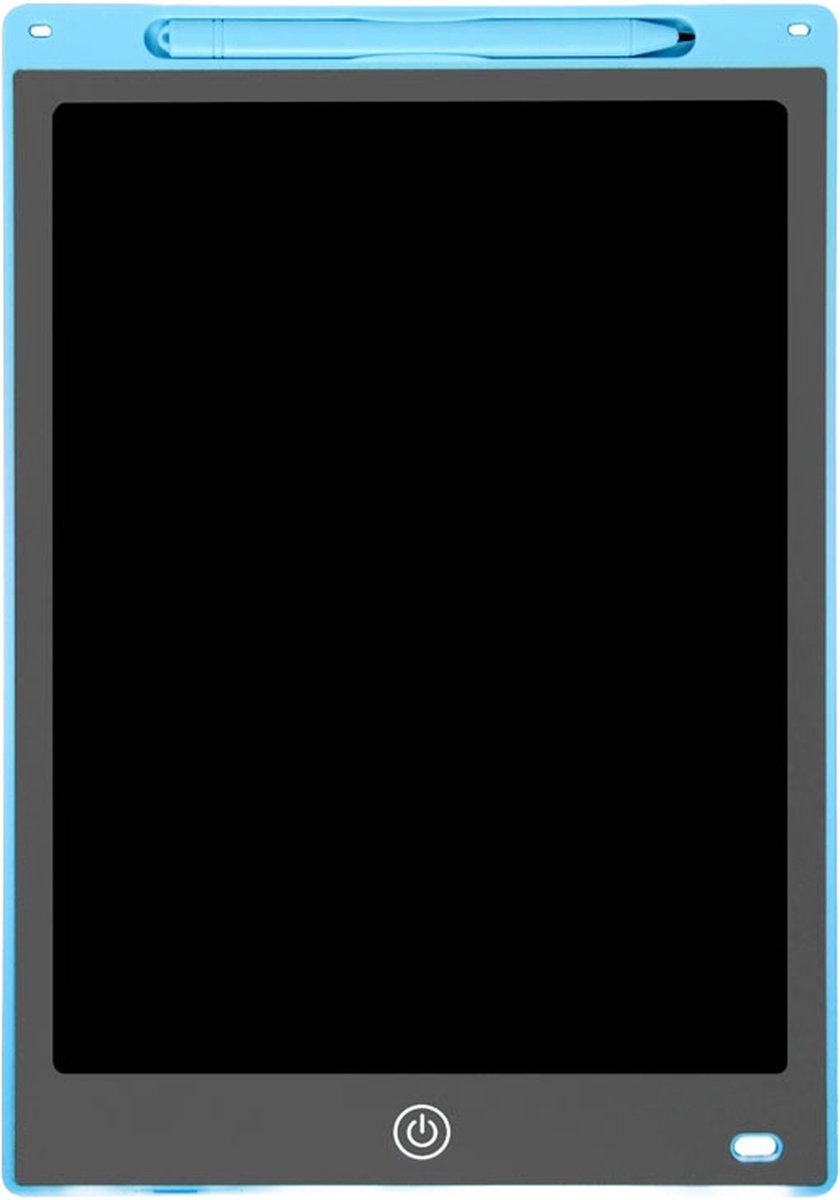 Niba Kinder Tekentablet Blauw - 12 inch/30,5 centimeter - Single color scherm - Eindeloos plezier - Inclusief Batterij, Stylus en Vergrendelbare Wisbescherming