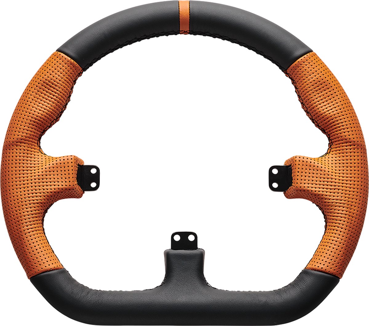 Asetek SimSports Gesloten D Oranje Leren Stuurrand