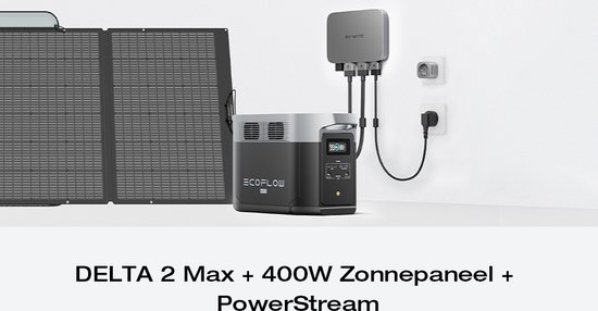 Ecoflow DELTA 2 Max Power Station - 2048Wh - 2400W - Voor thuis en
