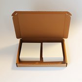 Bierviltjes karton Blanco - vierkant formaat 9,3x9,3cm - 44 vel in doosje - 480g/m2 - circa 1,1mm dik