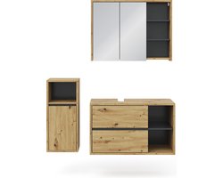 Vicco Viola Badkamermeubel set – 3 delen Artisanaal eiken