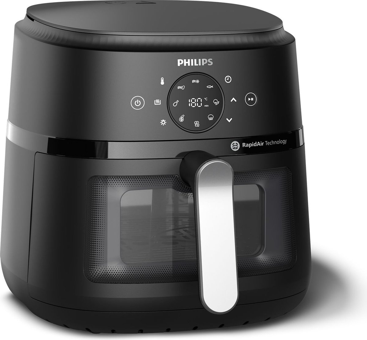Afbeelding 2 van Philips Versuni 2000 - Heteluchtfriteuse - 6.2 Liter - 1700 Watt - Zwart