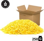 ZoeZo Design - Bijenwas - Geel - Bijenwas Korrels - 250 Gram - 100% Zuiver - Bijenwas kaarsen - Kaarsen maken - Bijenwas wraps maken - Lippenbalsem maken - Zuiveren bijenwas
