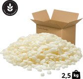 ZoeZo Design - Cire d'abeille - Wit - Granules de cire d'abeille - 2,5 KG - 100% Zuiver - Bougies en cire d'abeille - Faire des bougies - Fabrication d'enveloppements de cire d'abeille - Fabrication de baume à lèvres - Cire d'abeille purifiante