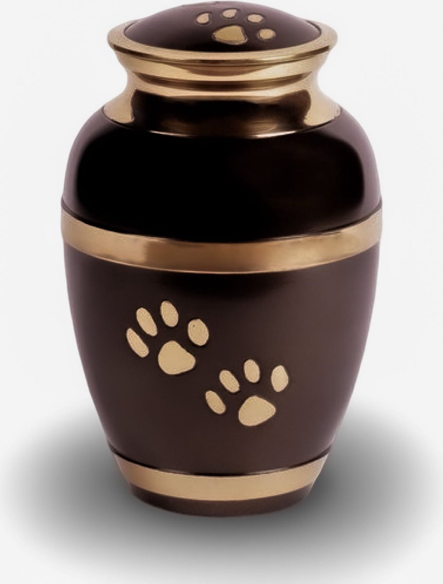 Urn | Dieren urn | Bruine dieren urn | grote urn | 1.5 liter | Crematie urn | Honden urn | urn voor dieren |