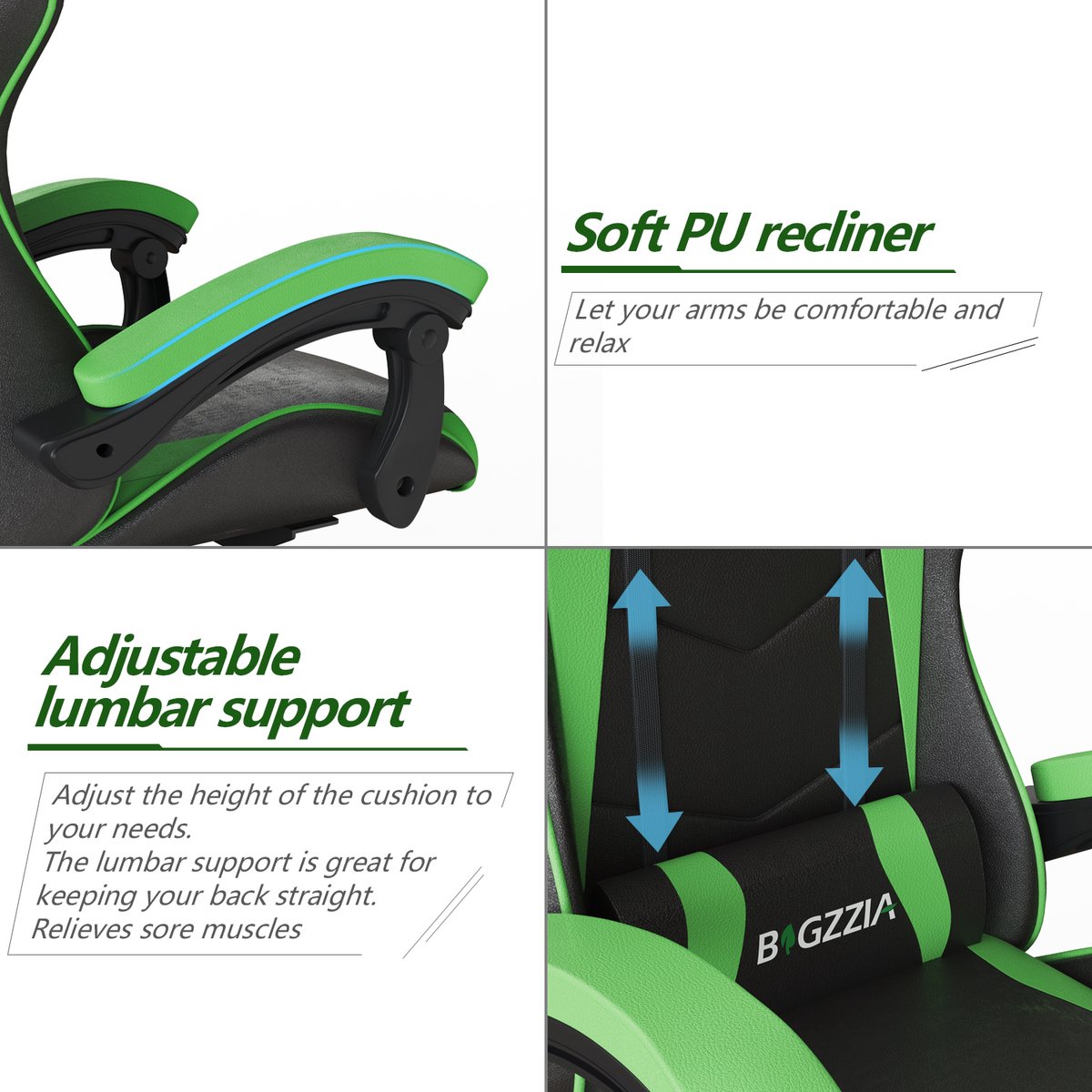 Gamerstoel - Ergonomische gamestoel - afbeelding 3