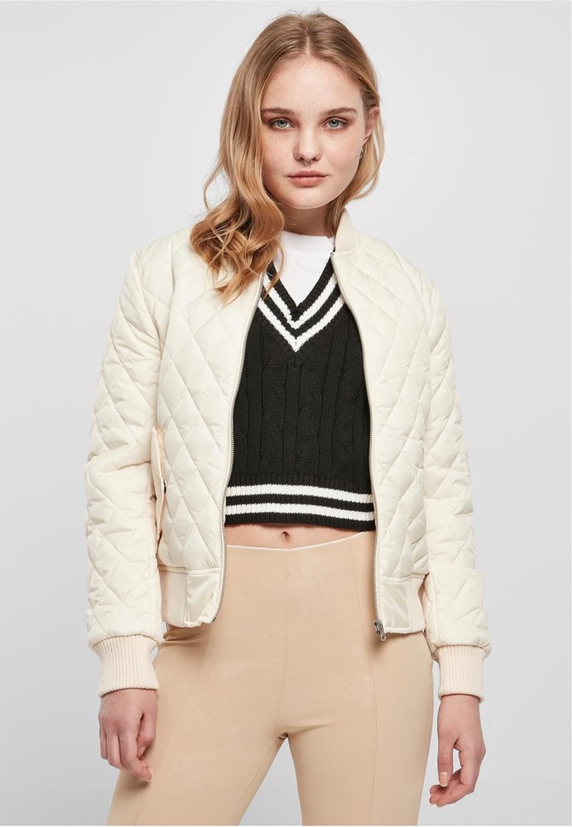 Urban Classics Diamond Quilt Nylon Jacket XL Ivoorkleurig