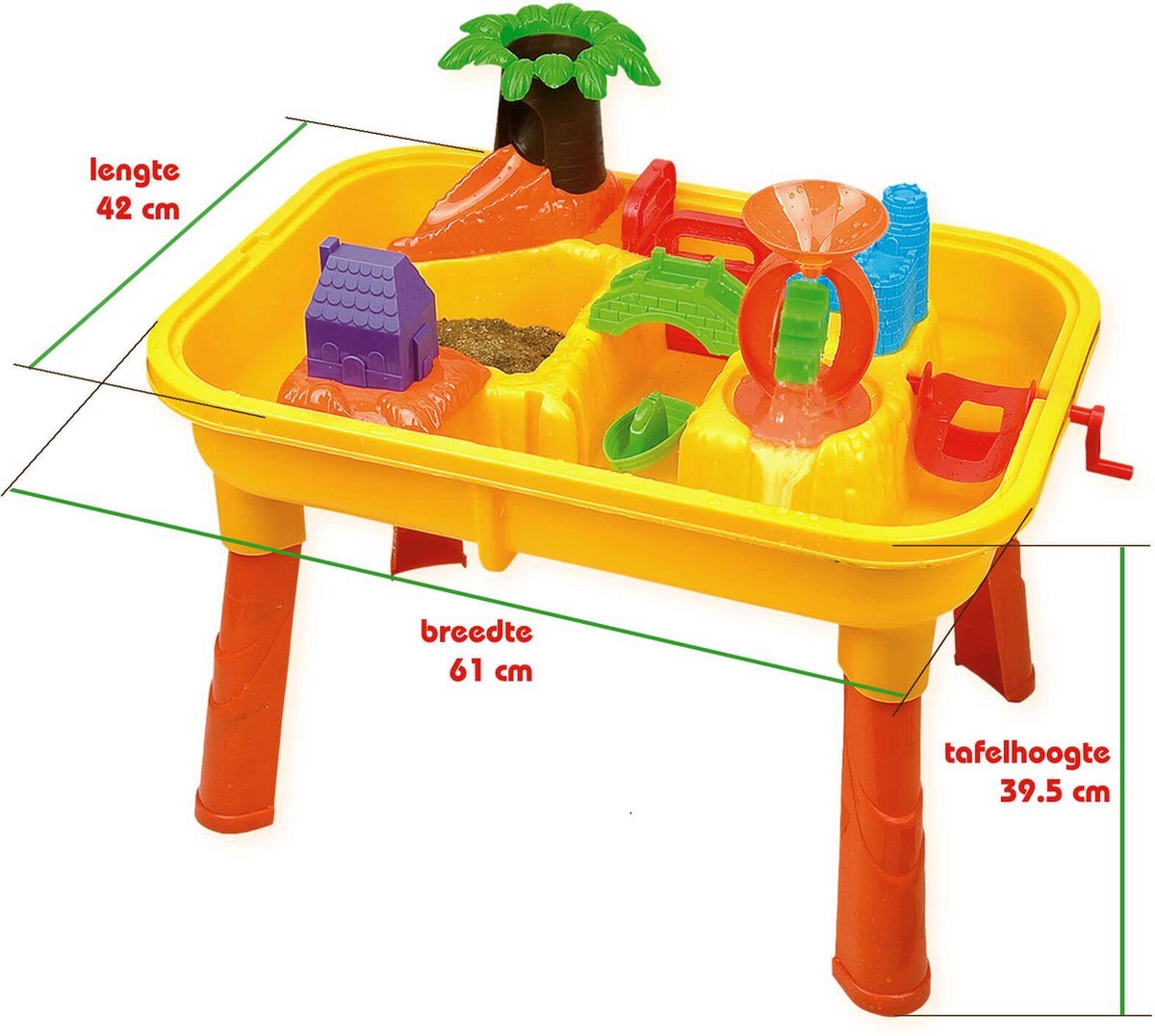 Watertafel en Zandtafel met veel accessoires - Eenvoudig te monteren buienspeelgoed - Water speelgoed voor kinderen - Speeltafel voor urenlang speelplezier — afbeelding 3