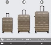 TVR-Travel® - Kofferset Bruno - Koffers - 3 stuks - S/M/L - Zilver grijs