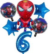 Kinder Feestpakket Superheld - Ballon - Kinderfeest Ballon Pakket - Spiderman Superheld - Spiderman kinderfeestje - Verjaardag Versiering - Superheld Ballon - Verjaardag leeftijd 6 - Kinderfeest Jongen - Spiderman Birthday Decoration