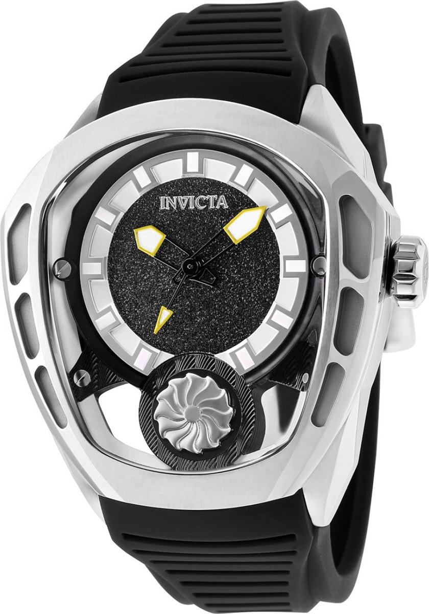 Invicta Akula 35442 Heren Horloge - Waterdicht - Analoog - Automatisch Uurwerk - Roestvrij Staal met zwarte Wijzerplaat - 49mm