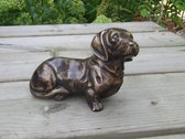 Bronzen Beeld Hond Teckel groot