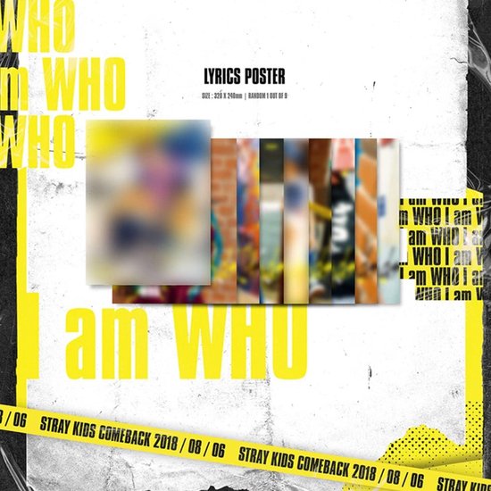 2nd Mini Album [I am WHO] (I AM Ver.) Photobook - CD-R - Self-Portrait QR Photocard - Selfie QR Photocard - Behind QR Photocard - Lyrics Poster - 2 Pin Button Badges - Stray Kids - Kpop Merchandise