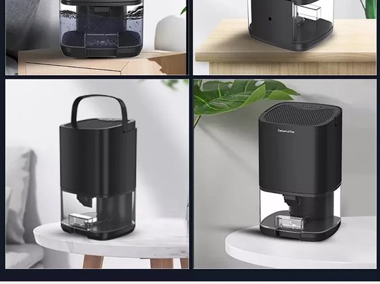 Instinct® Draagbare Ontvochtiger - 1000 ml Watertank - Compact en Efficiënt voor Thuis