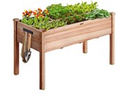Trendopolis - Table de culture - Bac potager sur Pieds - Bac à herbes sur Pieds - Bac à herbes extérieur Bois - Bois/capacité de charge 100kg