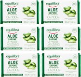 Equilibra Aloe Vera Handzeep - 6 x 100g - Plantaardige Delicate Zeep Bar - Zeep Zonder SLES Parabenen en Kleurstoffen