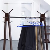 Broekhanger antislip 20 stuks metalen kledinghanger - voor broeken & rokken - blauw 355 cm breed trousers hangers