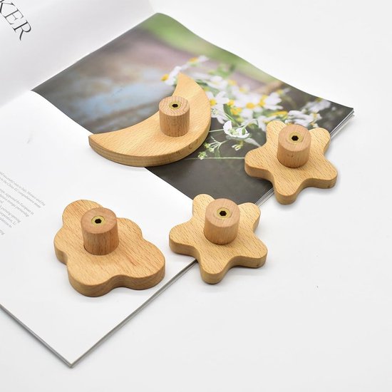 U-vorm Grepen Meubels QUARKZMAN Houten Ladegrepen – 6 Stuks U-vorm, Beukenhout, Gatafstand 128 Mm Voor Keuken En Meubels Beukenhout Ladegrepen U-vorm Met 128 Mm Gatafstand