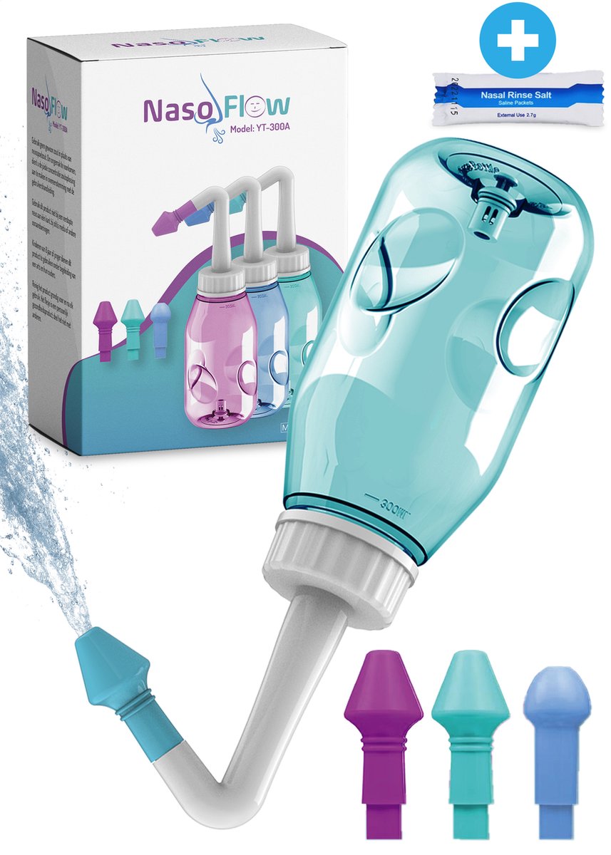 Goedkoopste NasoFlow - Incl 30 Neusspoelzout - Neusdouche - neti pot - neusdouche volwassenen - neusspoeler