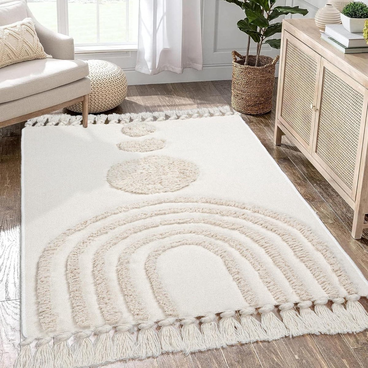 Vloerkleed wol beige/bruin 160 x 230 cm KESTEL | Gratis Levering